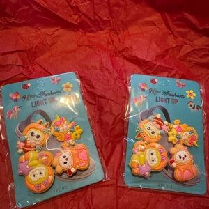 Labubu Light up croc charms- set of 2